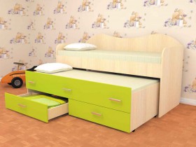 Кровать детская Нимфа двухместная 2.0 Венге/Дуб молочный в Удачном - udachnyj.katalogmebeli.com | фото 2