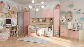 Детская комната Грэйси (Розовый/Серый/корпус Клен) в Удачном - udachnyj.katalogmebeli.com | фото 13