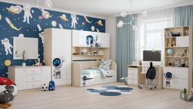 Детская комната Санни (Белый/корпус Клен) в Удачном - udachnyj.katalogmebeli.com | фото 3