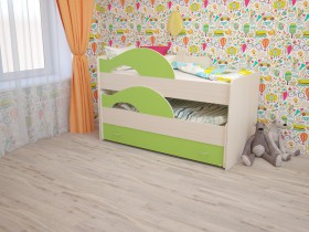 Кровать детская Радуга 1600 Млечный дуб/Венге в Удачном - udachnyj.katalogmebeli.com