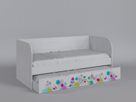 Диван-кровать Флёр (Белый/корпус Выбеленное дерево) в Удачном - udachnyj.katalogmebeli.com | фото