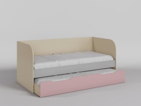 Диван-кровать Грэйси (Розовый/Серый/корпус Клен) в Удачном - udachnyj.katalogmebeli.com | фото