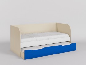 Диван-кровать Скай люкс (Синий/Белый/корпус Клен) в Удачном - udachnyj.katalogmebeli.com | фото