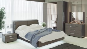 Двуспальная кровать «Наоми» (Белый глянец) в Удачном - udachnyj.katalogmebeli.com | фото 2