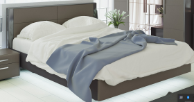 Двуспальная кровать «Наоми» (Фон серый, Джут) в Удачном - udachnyj.katalogmebeli.com | фото