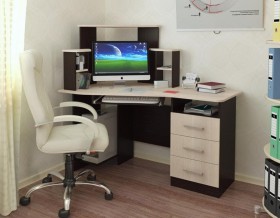 Компьютерный стол Каспер (венге/лоредо) в Удачном - udachnyj.katalogmebeli.com | фото