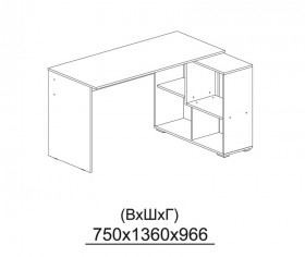 Компьютерный стол угловой СКМУ-4 белый в Удачном - udachnyj.katalogmebeli.com | фото 3