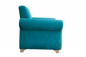 Кресло для отдыха "Порто" (велюр киви бирюза / микровельвет крем) в Удачном - udachnyj.katalogmebeli.com | фото 6
