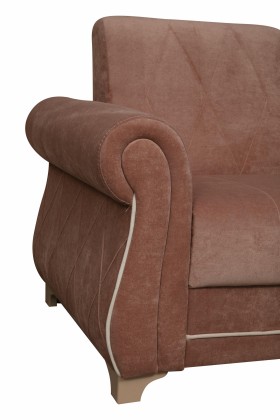 Кресло для отдыха "Порто" (велюр киви корица / микровельвет крем) в Удачном - udachnyj.katalogmebeli.com | фото 3
