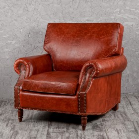 Кресло кожаное Лофт Аристократ (кожа буйвола) в Удачном - udachnyj.katalogmebeli.com | фото 1