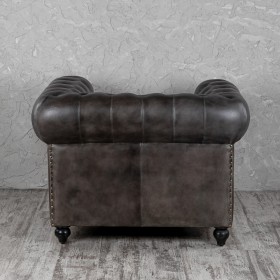 Кресло кожаное Лофт Честер (акация) в Удачном - udachnyj.katalogmebeli.com | фото 7