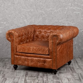 Кресло кожаное Лофт Честер (кожа буйвола) в Удачном - udachnyj.katalogmebeli.com | фото