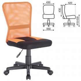 Кресло компактное BRABIX Smart MG-313 (черный, оранжевый) в Удачном - udachnyj.katalogmebeli.com | фото 1