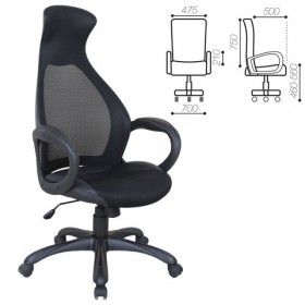 Кресло офисное BRABIX Genesis EX-517 (черное) в Удачном - udachnyj.katalogmebeli.com | фото