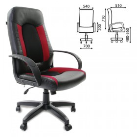 Кресло офисное BRABIX Strike EX-525 (черно-красный) в Удачном - udachnyj.katalogmebeli.com | фото 1