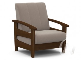 Кресло для отдыха Омега (орех лак/CATANIA COCOA) в Удачном - udachnyj.katalogmebeli.com | фото