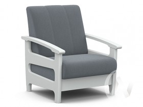 Кресло для отдыха Омега (снег лак/CATANIA SILVER) в Удачном - udachnyj.katalogmebeli.com | фото 1