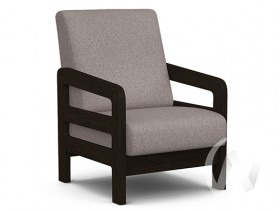 Кресло отдыха Вега-34 (венге лак/UNO ROSY-GREY) в Удачном - udachnyj.katalogmebeli.com | фото 1