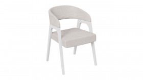 Кресло «Техас 1» (Белый матовый/Шенилл Estetica Vanille №220) в Удачном - udachnyj.katalogmebeli.com | фото