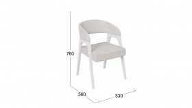 Кресло «Техас 1» (Белый матовый/Шенилл Estetica Vanille №220) в Удачном - udachnyj.katalogmebeli.com | фото 2