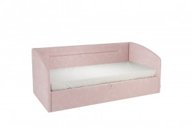 Кровать 0.9 Альба Софа (Нежно-розовый велюр) в Удачном - udachnyj.katalogmebeli.com | фото