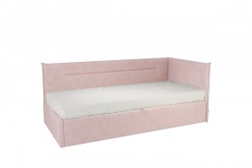 Кровать 0.9 Альба Тахта (Нежно-розовый велюр) в Удачном - udachnyj.katalogmebeli.com | фото