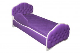 Кровать 160 Гармония 32 Фиолетовый (мягкий бортик) в Удачном - udachnyj.katalogmebeli.com | фото