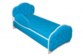 Кровать 170 Гармония 84 Ярко-голубой (мягкий бортик) в Удачном - udachnyj.katalogmebeli.com | фото