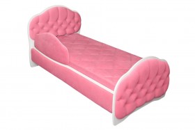 Кровать 170 Гармония 89 Розовый (мягкий бортик) в Удачном - udachnyj.katalogmebeli.com | фото 1