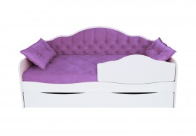 Кровать 170 серии Иллюзия Лайт 1 ящик 32 Фиолетовый (подушки) в Удачном - udachnyj.katalogmebeli.com | фото