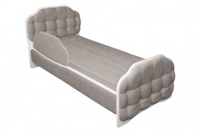Кровать 190 Атлет Lux 96 Серый (мягкий бортик) в Удачном - udachnyj.katalogmebeli.com | фото
