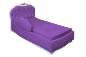 Кровать 190 Гармония Lux 32 Фиолетовый (мягкий бортик) в Удачном - udachnyj.katalogmebeli.com | фото