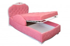 Кровать 190 Гармония Lux 32 Фиолетовый (мягкий бортик) в Удачном - udachnyj.katalogmebeli.com | фото 2