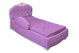 Кровать 190 Гармония Lux 67 Светло-фиолетовый (мягкий бортик) в Удачном - udachnyj.katalogmebeli.com | фото