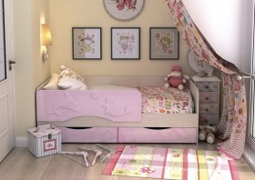 Кровать Алиса КР-812 1,6 Белфорд/Розовый металлик в Удачном - udachnyj.katalogmebeli.com | фото 2