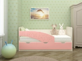 Кровать Бабочки 1,6м (Розовый металлик) в Удачном - udachnyj.katalogmebeli.com | фото 1