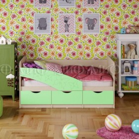 Кровать Бабочки 1,6м (Салат матовый) в Удачном - udachnyj.katalogmebeli.com | фото