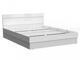 Кровать Челси 1400 (Белый/Белый глянец) в Удачном - udachnyj.katalogmebeli.com | фото 1