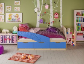 Кровать детская 1,6м Дельфин (Синий матовый) в Удачном - udachnyj.katalogmebeli.com | фото