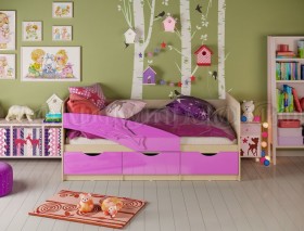 Кровать детская 1,6м Дельфин (Сиреневый металлик) в Удачном - udachnyj.katalogmebeli.com | фото 1