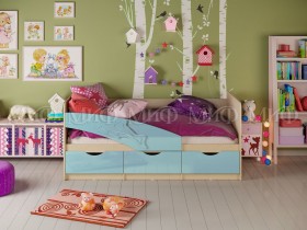 Кровать детская 1,8м Дельфин (Голубой матовый) в Удачном - udachnyj.katalogmebeli.com | фото
