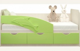Кровать детская 1,8м Дельфин (Салатовый металлик) в Удачном - udachnyj.katalogmebeli.com | фото