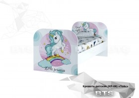 Кровать детская КР-08 Тойс (белый/белый,фотопечать Little Pony) в Удачном - udachnyj.katalogmebeli.com | фото