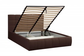 Кровать "Диана" ш. 1600 (Н=1010мм) (жаккард шоколад) в Удачном - udachnyj.katalogmebeli.com | фото
