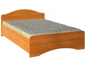 Кровать двойная 1600-1 без матраса (круглые спинки) Вишня Оксфорд в Удачном - udachnyj.katalogmebeli.com | фото