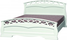 Кровать Грация-1 из массива сосны 1600*2000 Белый античный в Удачном - udachnyj.katalogmebeli.com | фото 5