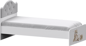 Кровать Каспер с мягкой спинкой и фотопечатью (800х1900) Белый в Удачном - udachnyj.katalogmebeli.com | фото