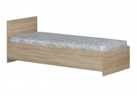 Кровать одинарная 800-2 без матраса (прямые спинки) Дуб Сонома в Удачном - udachnyj.katalogmebeli.com | фото