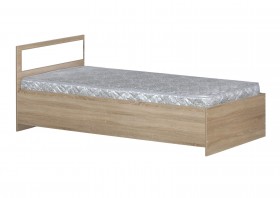 Кровать одинарная 900-2 без матраса (прямые спинки) Дуб Сонома в Удачном - udachnyj.katalogmebeli.com | фото
