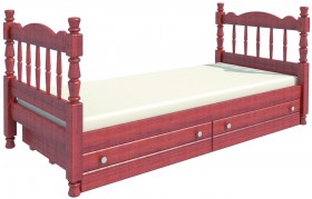 Кровать одинарная Аленка из массива сосны 800*1890 Орех в Удачном - udachnyj.katalogmebeli.com | фото 2
